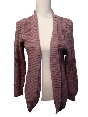 Merokeety Lavender Purple Long Sleeve Sweater Cardigan Sz M